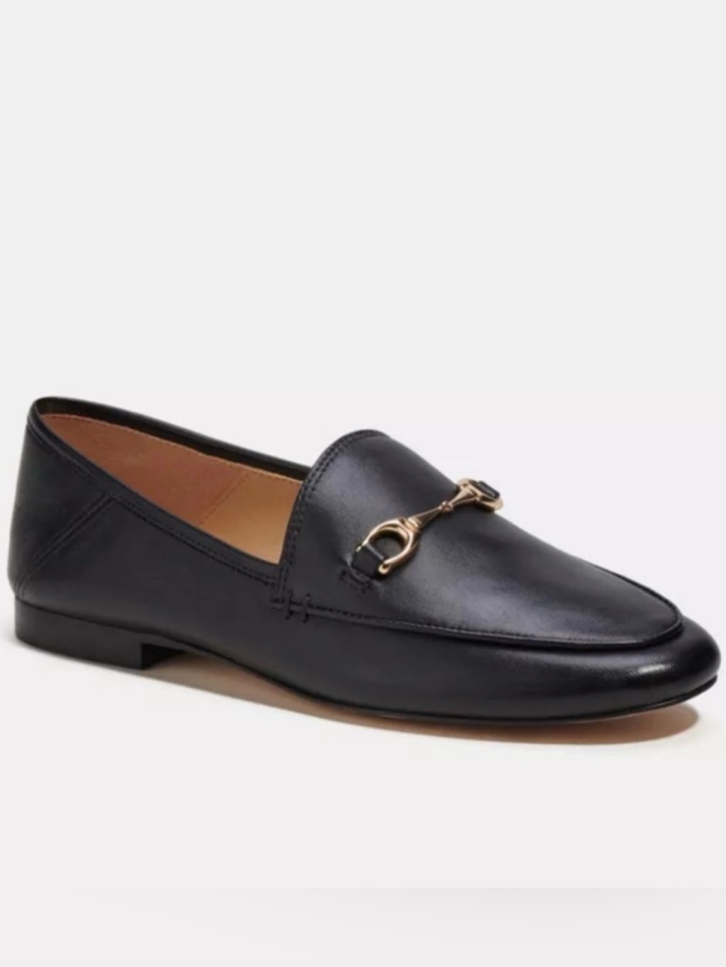 Coach Haley Black Leather Horsebit Loafers Gold Hardware Women’s 8.5 Preppy Work